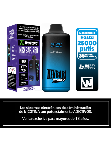 WOTOFO NEXBAR 25K BLUEBERRY RASPBERRY