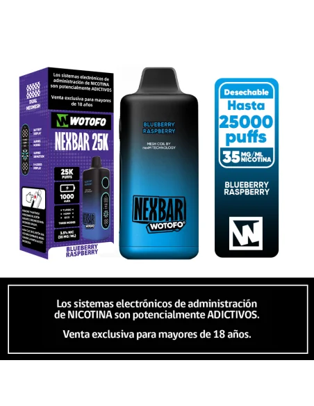 WOTOFO NEXBAR 25K BLUEBERRY RASPBERRY