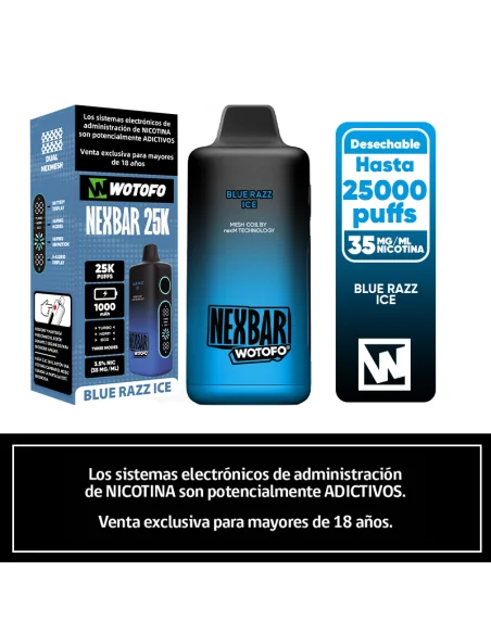 WOTOFO NEXBAR 25K BLUE RAZZ ICE