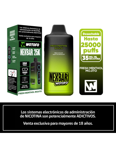 WOTOFO NEXBAR 25K FRESH MENTHOL MOJITO
