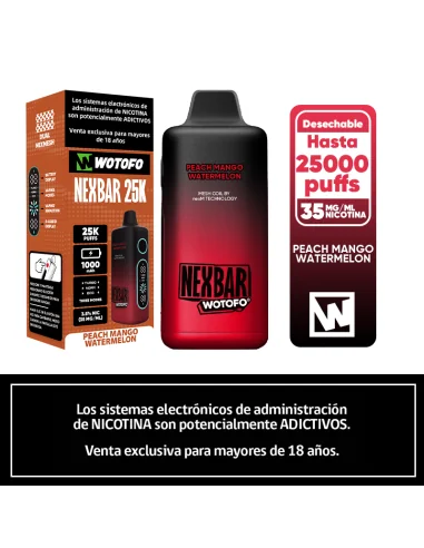 WOTOFO NEXBAR 25K PEACH MANGO WATERMELON