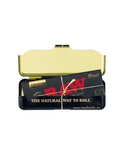 PORTA PAPELILLOS RAW METÁLICO BLACK 1 1/4 1 UDS 2