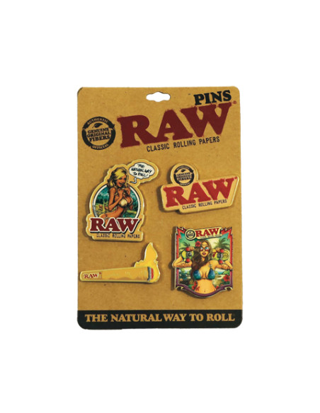 PINS RAW TARJETA 4 DISEÑOS