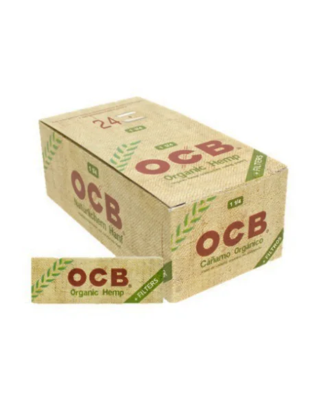 PAPELILLOS OCB ORGANICO 1 1/4 + TIPS 24 UDS