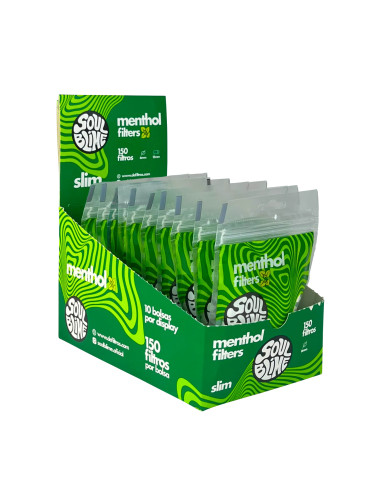 FILTROS SLIM 6MM SOULBLIME MENTHOL 10 UDS