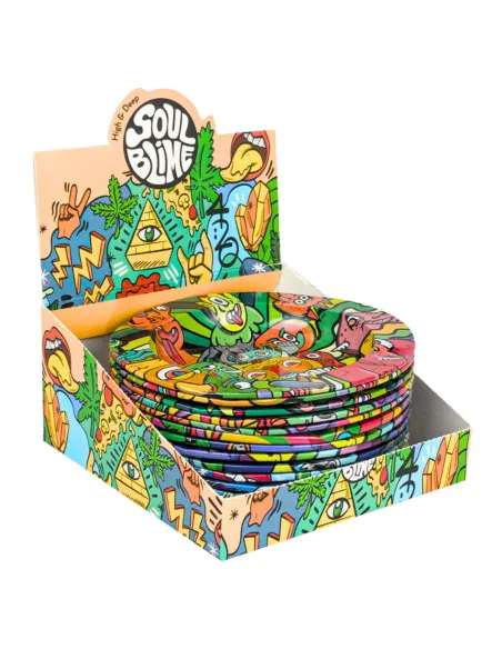SOULBLIME CENICEROS METALICAS MIX DISPLAY 12 UDS