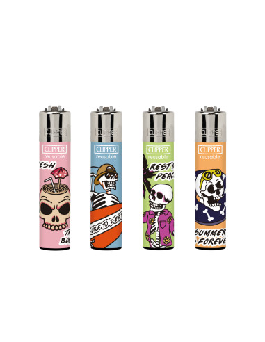 ENCENDEDOR CLIPPER SUMMER SKULLS 24 UDS