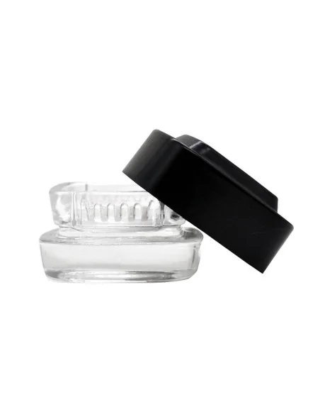 CONTENEDOR BONGLAB EXTRACTOS CLEAR TAPA NEGRA 4ML