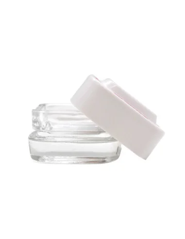 CONTENEDOR BONGLAB EXTRACTOS CLEAR TAPA BLANCA 4ML