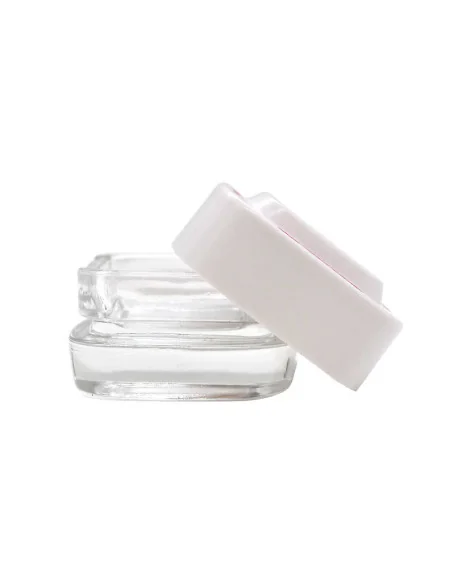 CONTENEDOR BONGLAB EXTRACTOS CLEAR TAPA BLANCA 4ML