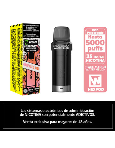 NEXPOD RECARGA PEACH MANGO WATERMELON 5000 PUFF