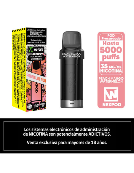 NEXPOD RECARGA PEACH MANGO WATERMELON 5000 PUFF
