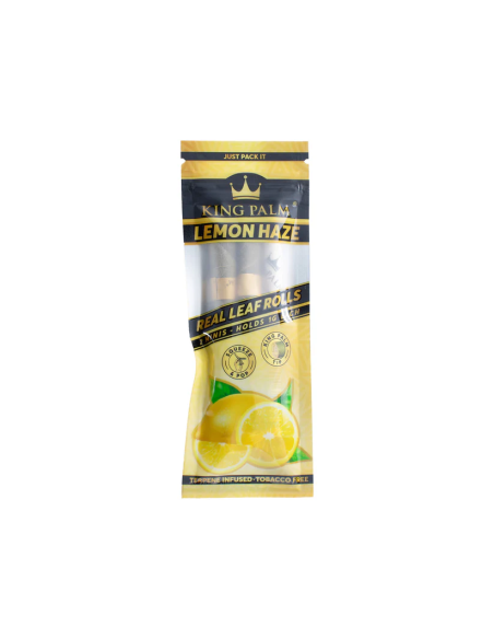 KING PALM DISPLAY 20 BLUNTS MINI 1G HOJA DE PALMA SABOR LEMON HAZE