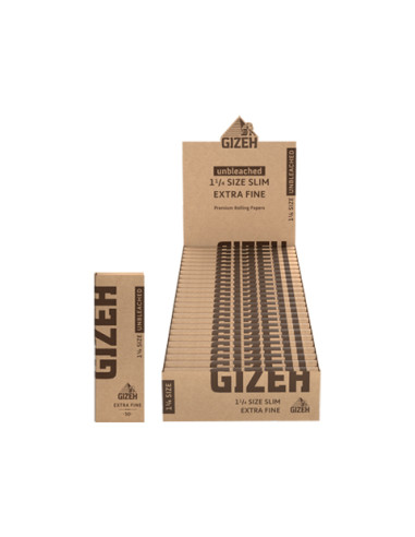 PAPELILLOS GIZEH UNBLEACHED 1 1/4 25 UDS