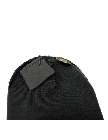GORRO RAW DE LANA PARCHE NEGRO