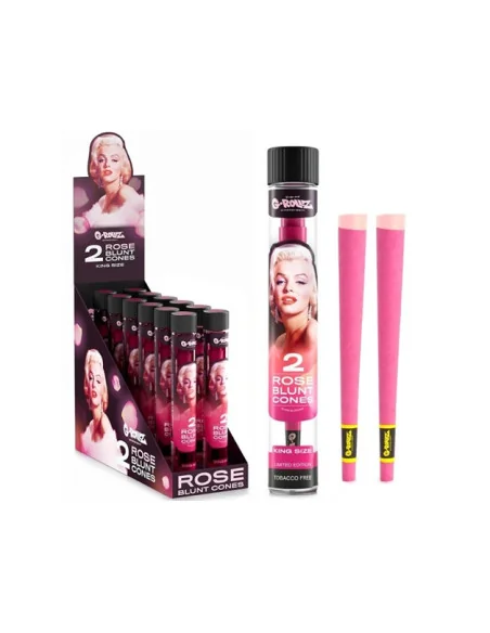 TUBO CONO G-ROLLZ BLUNT X2 ROSE FABULOUS FACE MARILYN 12 UDS