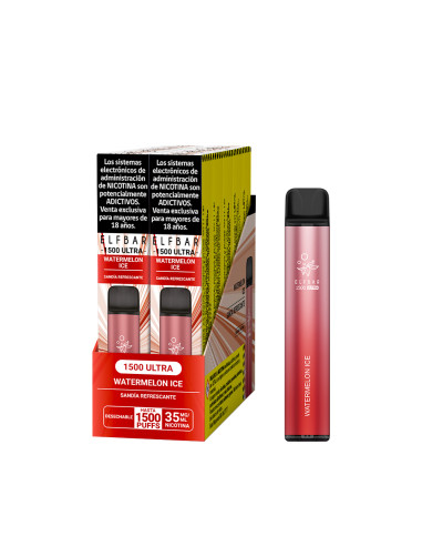 VAPORIZADOR ELFBAR WATERMELON ICE   1500 PUFF...
