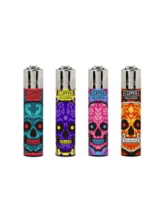ENCENDEDOR CLIPPER MARKED SKULLS 3 24 UDS