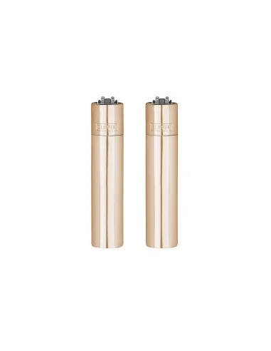 ENCENDEDOR CLIPPER METÁLICO ROSE GOLD 12 UDS