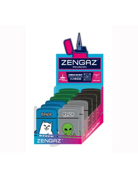 ENCENDEDOR ZENGAZ ZL12 JET FLAME DISENO RIPNDIP 12 UDS
