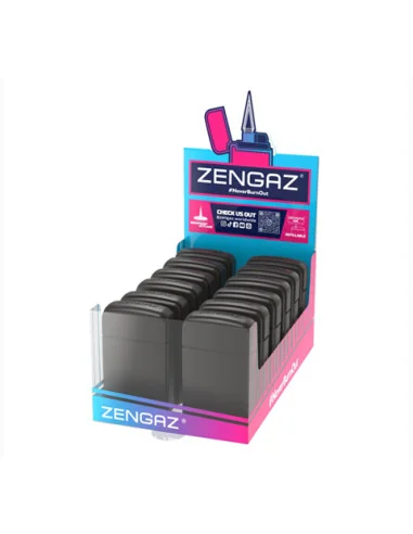 ENCENDEDOR ZENGAZ ZL12 JET FLAME BLACK PLAIN 12...