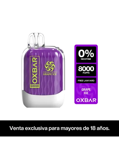 VAPORIZADOR OXBAR 8000 ZERO NIC GRAPE ICE