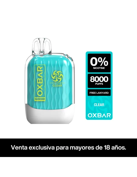 VAPORIZADOR OXBAR 8000 ZERO NIC CLEAR