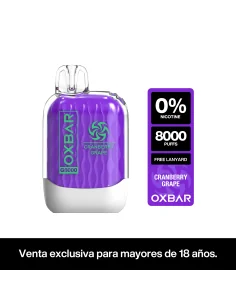 VAPORIZADOR OXBAR 8000 ZERO NIC CRANBERRY GRAPE 2