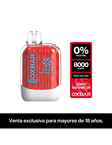 VAPORIZADOR OXBAR 8000 ZERO NIC SUNSET WATERMELON