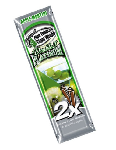 BLUNT WRAP PLATINUM X2 APPLE MARTINI 25 UDS