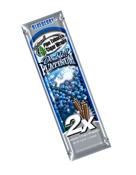 BLUNT WRAP PLATINUM X2 BLUEBERRY 25 UDS