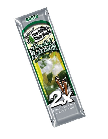 BLUNT WRAP PLATINUM X2 MOJITO 25 UDS
