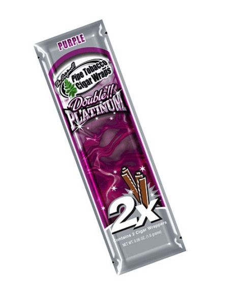 BLUNT WRAP PLATINUM X2 PURPLE 25 UDS