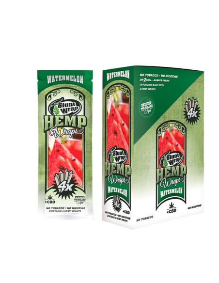BLUNT WRAP HEMP X4 WATERMELON 15 UDS