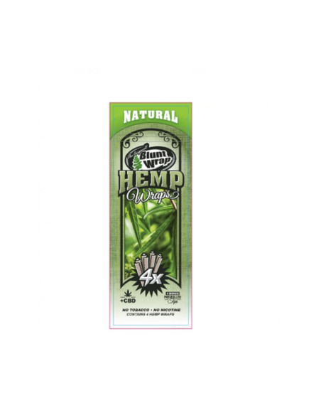 BLUNT WRAP HEMP X4 NATURAL 15 UDS