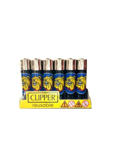 ENCENDEDOR CLIPPER THE BULLDOG NEGRO 24 UDS