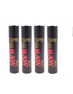 ENCENDEDOR CLIPPER RAW BLACK 24 UDS
