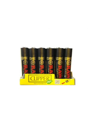 ENCENDEDOR CLIPPER RAW BLACK 24 UDS