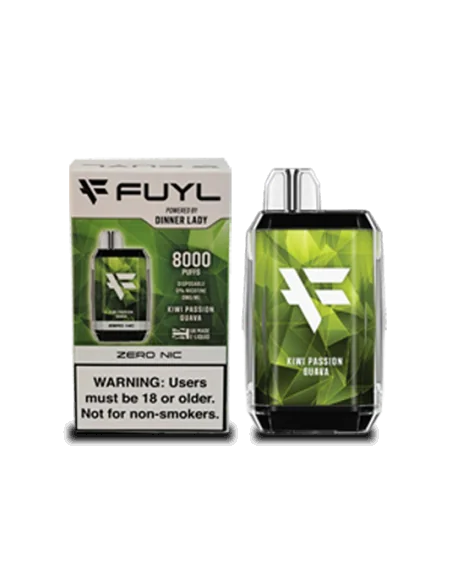DINNER LADY VAPE FUYL KIWI PASSION GUAVA 0% NIC 8000 PUFFS