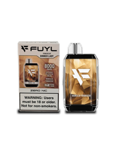 DINNER LADY VAPE FUYL VANILLA TOBACCO 0% NIC 8000 PUFFS