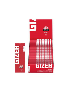 PAPELILLOS GIZEH ROJO FINE 1 1/4 25 UDS