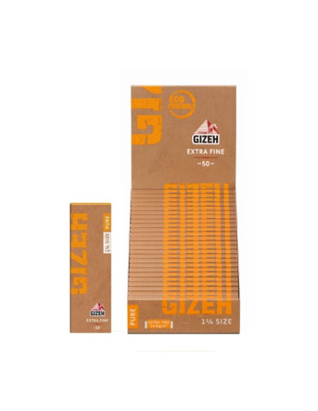 PAPELILLOS GIZEH PURE CANAMO ORGANICO 1 1/4 25 UDS