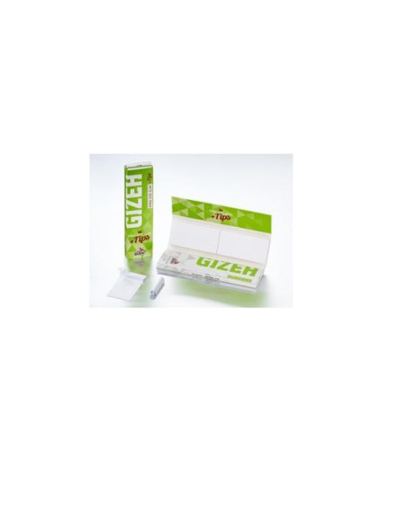 PAPELILLOS GIZEH VERDE + TIPS 1 1/4 SUPER FINE MAGNET 26 UDS