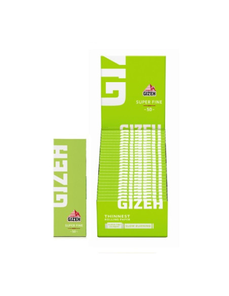 PAPELILLOS GIZEH VERDE SUPER FINE N1 50 UDS