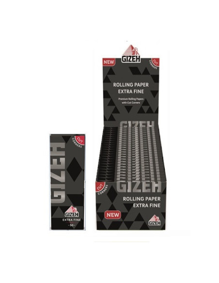 PAPELILLOS GIZEH NEGRO EXTRA FINE N1 50 UDS