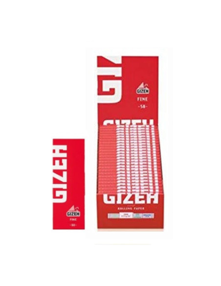 PAPELILLOS GIZEH ROJO FINE N1 50 UDS