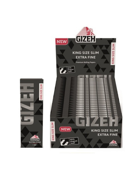 PAPELILLOS GIZEH NEGRO KING SIZE MAGNET 50 UDS