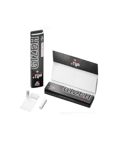 PAPELILLOS GIZEH BLACK KING SIZE + TIPS 26 UDS