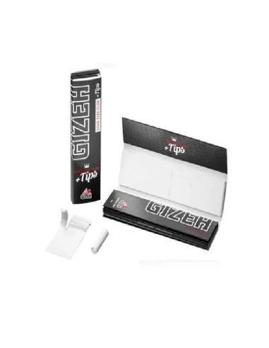 PAPELILLOS GIZEH BLACK KING SIZE + TIPS 26 UDS