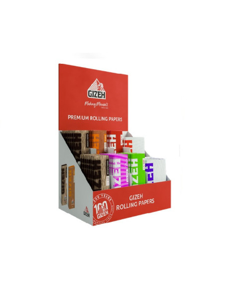 GIZEH COUNTER DISPLAY MIX 1 1/4 MIX DE 52 PAPELILLOS